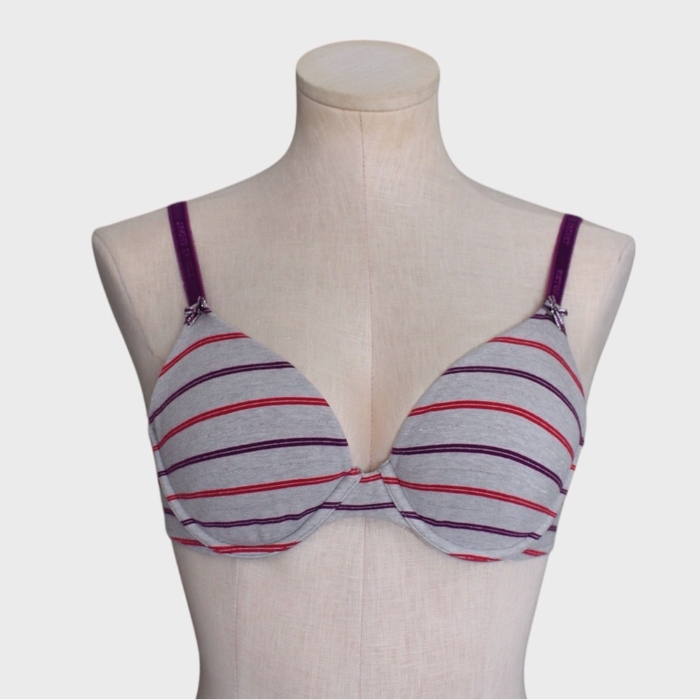 Victorias Secret Cotton Striped Underwire Full Coverage‎ Bra